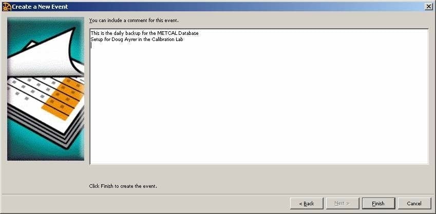 Automated Backup of MET/CAL Version 7 Database